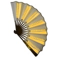 thumbnail image 3 of Accesorios de ventilador plegable LED Decoración Luz de baile nocturno de mano Suministros de regalo para cumpleaños Boda Club nocturno Amarillo Sunnimix Abanico plegable, 3 of 8