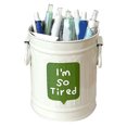 thumbnail image 1 of Pen Holder Metal Large Capacity Cute Practical Office Desk Pencil Holder for Study Classroom White Free Size, 1 of 12