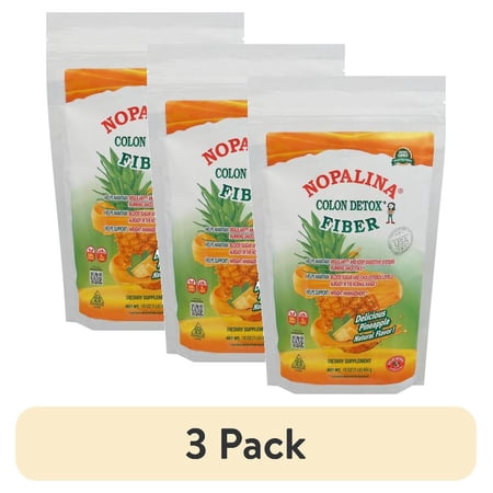 (3 pack) Nopalina Colon Detox Fiber Supplement- 1 lb Bag