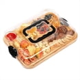 thumbnail image 1 of Tabla de Quesos de Madera, Bandeja para Aperitivos, Caja de Picnic con Rejilla, Caja Bento de Frutas, Ideal para Viajes Al Aire Libre, Camping y Vacaciones., 1 of 5
