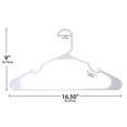 thumbnail image 3 of Merrick Plastic Clothing Hanger, 100 Pack, Artic White, 3 of 7