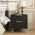 thumbnail image 5 of Behost Black Nightstand for Bedroom,Modern 2 Drawer Nightstand Bedside Table with Storage,2 Pack, 5 of 7