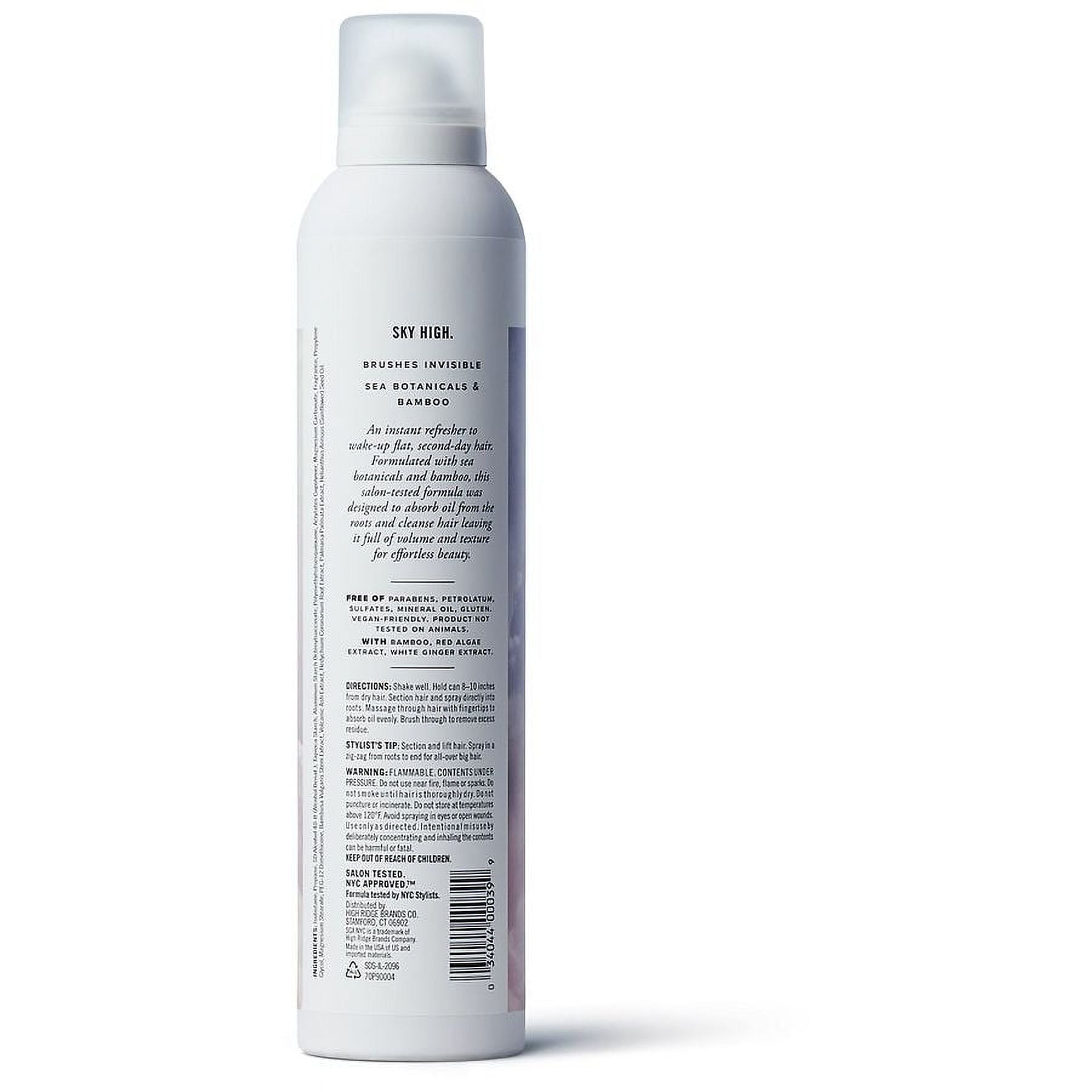 SGX NYC Dry Touch Volumizing Dry Shampoo - Paraben Free, Vegan Dry Shampoo Spray Absorbs Excess Oil - Fresh and Bouncy Hair with No Residue - 6.5 oz - 3 Pack