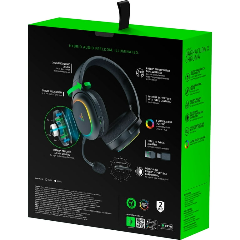 【新品未開封】Razer BARRACUDA X CHROMA Razer Barracuda X Chroma Wireless Gaming USB Bluetooth
