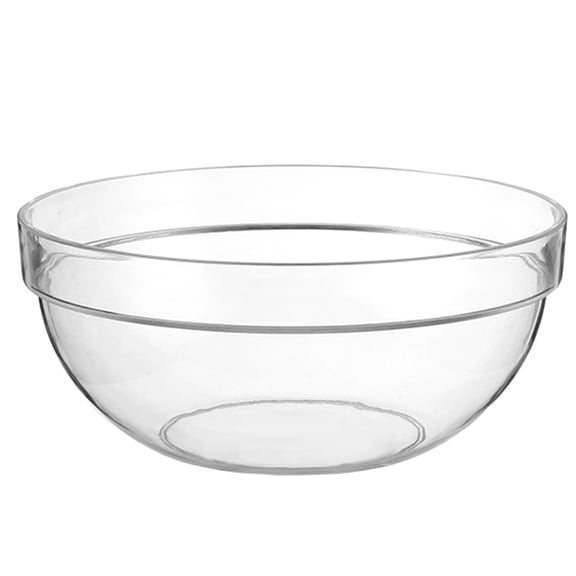 FENGGUIQU Stylish Transparent Glass Salad Bowl - Decorative Chilled Serving Dish for Home Use, Single Piece