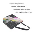 thumbnail image 3 of FORMRS Womens Canvas Tote Bag with Zipper Inner Pocket Shoulder Handbag, Colorful White, 3 of 7