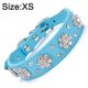 thumbnail image 2 of Lindo collar para perro y gato con diamantes de imitación de flores, collar brillante de cuero PU, 2 of 5