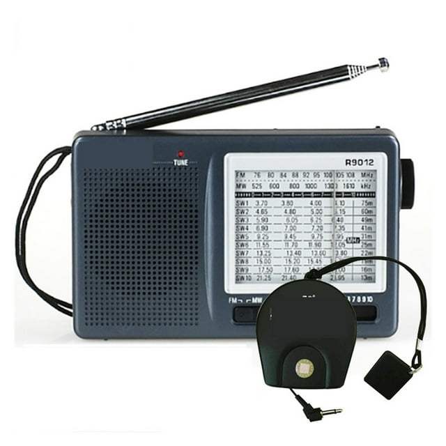 R-9012 AM/FM/SW 12 Bands high sensitivity Shortwave Radio Portable Receiver with AN-05 External Antenna Multiband Radio ,Easy to Use