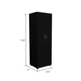 thumbnail image 4 of Atlin Designs Modern Wood Armoire with One Cabinet & 2 Shelves in Black, 4 of 12