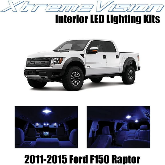 XtremeVision Interior LED for Ford F150 Raptor 8 pcs Blue Interior LED Kit Installation Tool