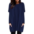 thumbnail image 1 of T-Shirts pour Femmes Décontractés Confortables Col Rond Manches Longues Grande Taille, 1 of 5