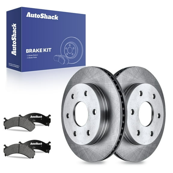 AutoShack 12.01" (305 mm) Front Vented Brake Rotors   Ceramic Brake Pads | Replacement for 2003-2007 Chevrolet Express 2500 2007 Chevrolet Silverado 1500 HD Classic | 6-PC Brake Kit