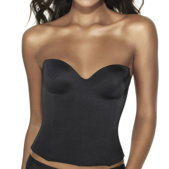 Women's Dominique 8541 Ariel Hidden Underwire Longline Bra (Black 42D)