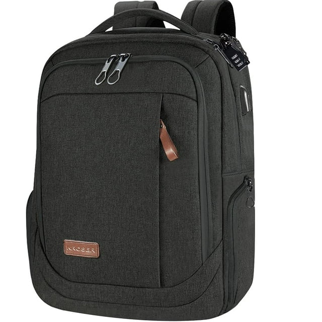 Mochila para portátil KROSER Large con puerto USB de 17,3", repelente al agua