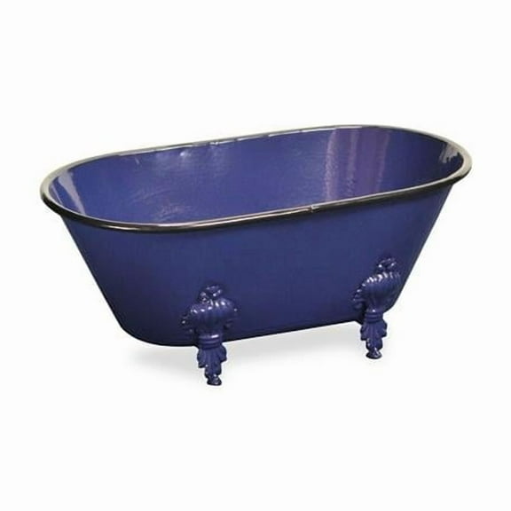 Cheungs 5129L-NB, Navy Blue Metal 12" x 6.5" Traditional Bathtub