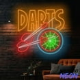 thumbnail image 4 of Handmadetneonsign Darts Neon Sign, Dartboard Led Sign, Dart Game Wall Art Light, Wall Decor 94913, 4 of 5