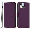 thumbnail image 2 of Wallet Case Compatible for iPhone 14, PU Leather Magnetic Closure Protective Flip Folio Case with 3 Card Holder and Wrist Strap Cover Women Men,Violet,For iPhone 14, 2 of 7
