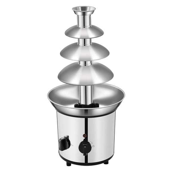 Chocolate Fountain Machine,4 Tier Stainless Luxury Cater Cheese Cascading Fondue 110V/60 Hz 40/104 47*24*24cm