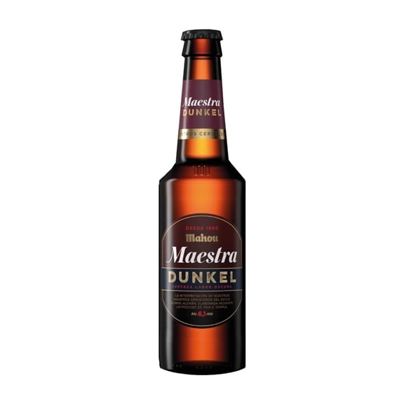 Cerveza oscura Mahou Maestra Dunkel lager 330 ml