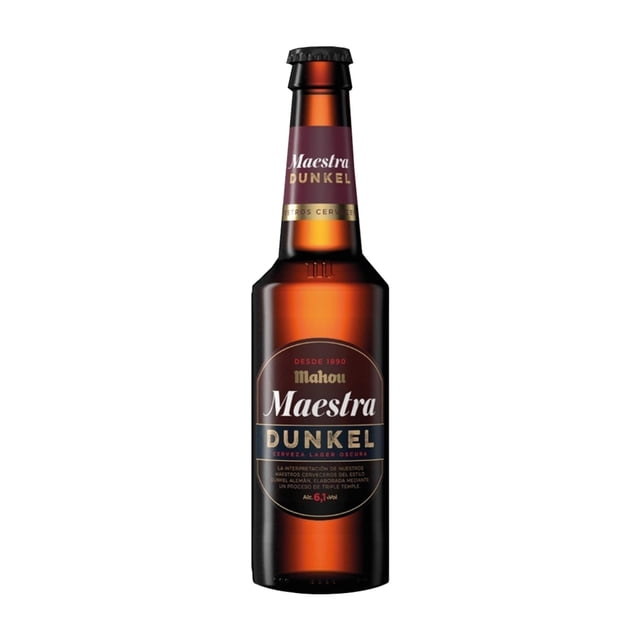 Cerveza oscura Mahou Maestra Dunkel lager 330 ml