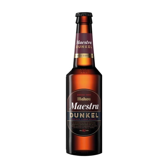 Cerveza oscura Mahou Maestra Dunkel lager 330 ml