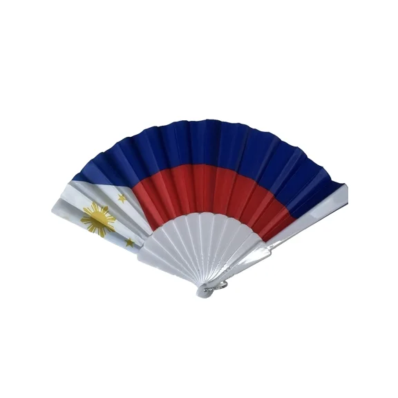 Philippines Flag Hand Folding Fan 14” x 9” – Portable Folding Hand Fan