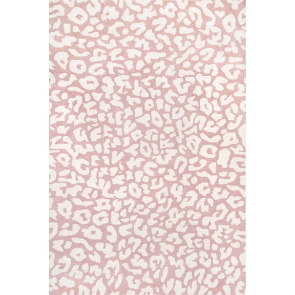 nuLOOM Rorie Leopard Print Wool Area Rug, 9' x 12', Peach
