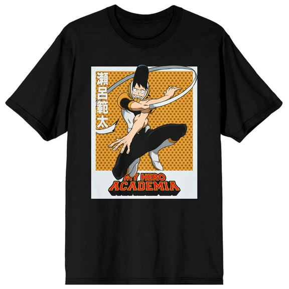 My Hero Academia Anime Hanta Sero Kanji Text Mens Black Graphic Tee - M