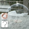 thumbnail image 5 of YAMB Clear Hanging Bird Feeder with Baffle, Windproof & Rainproof Outdoor Feeding Tray with Rustproof Metal Hook, Easy-fill & Wash Bird Food Container for Garden Backyard Bird Watching, 5 of 6