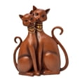 thumbnail image 1 of Figuras de pareja de gatos Estatuas de animales Decoración del hogar Colección de resina Escultura de gatos para el dormitorio de escritorio Regalo de madera, 1 of 8