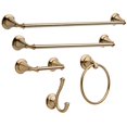 thumbnail image 4 of Delta Faucet 79435-CZ Linden Double Robe Hook, Champagne Bronze, 4 of 6