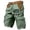 Mint Green, variant on Big And Tall Men's Cargo Shorts With Elastic Waist And Drawstring Featuring Durable Fabric And Contrast Pocket Lining For Summer Work Hiking Fishing Black L