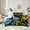 Blue Yellow Green, variant on Homewish Hippie Graffiti Twin Bedding Sets 7-Piece for Kids Teens Adults,Hip Hop Splash Bedding Comforter Set Microfiber,Abstract Art Breathable Sheet Sets,Super Cozy Room Decor,Reversible