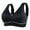 Black, variant on Women Wirefree Support Solid Bra Zipper Sports Bra Wireless Comfort Support for Yoga Activewear and Sleep 48 Black