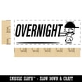 thumbnail image 2 of Overnight Mail Service Expedited Running Person Self-Inking Rubber Stamp Ink Stamper for Business Office - Fuchsia Ink - Large 2-2/4 Inch, 2 of 7