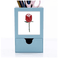 thumbnail image 1 of Red Carnation Flower Pattern Desk Supplies Organizer Pen Holder Card, 1 of 3