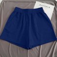 thumbnail image 2 of dazeni Womens Ultra Soft Athletic Casual Sweat Shorts with Pockets High Waisted Wide Leg Shorts Comfy Summer Beachwear Loungewear Housewear Navy XXL, 2 of 5
