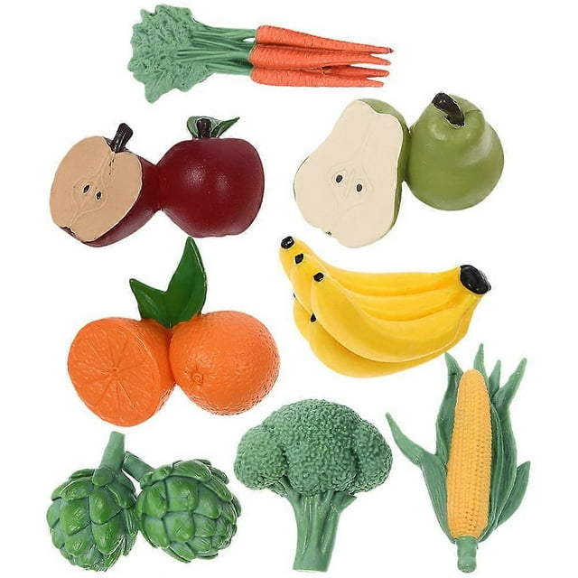 Plastic Fruit and Vegetable Models for Decoration 1Set Realistic Simulation