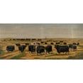 thumbnail image 2 of Harvey Wallace Caylor 14x8 Black Ornate Wood Framed Double Matted Museum Art Print Titled: On the Ranch (1898), 2 of 5