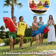 JAMBO 16ft Premium Slip & Slide with 3 Body Boards – Triple Sprinklers