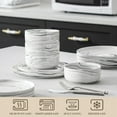thumbnail image 3 of Plates and Bowls Sets, 12 Pieces Porcelain Dinnerware Sets Dishware Sets Chip Resistant Ceramic Dish Set Dining Dinner Ware Service for 4, Marble Grey, 3 of 7