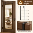 thumbnail image 6 of Antok 48"×14.1" Round Corner Full Length Mirror, 3-in-1 Over-The-Door, Freestanding, Leaning & Wall Mount, Gold Metal Frame, 6 of 10