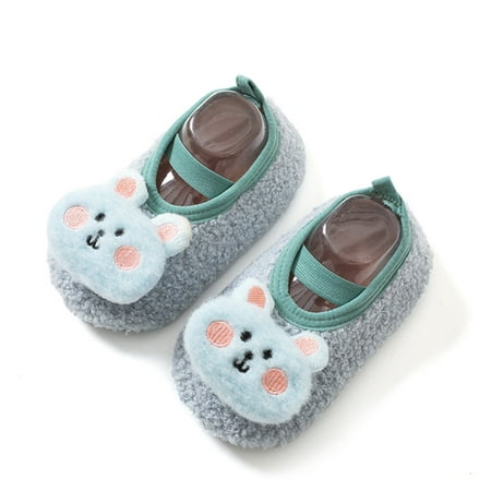

TOWED22 Toddler Sneaker Baby Winter Shoes Floor Thickened In Autumn And Winter Children Cartoon Dispensing Baby Socks Shoes Pink
