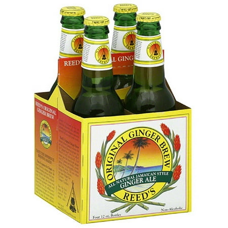 Reed's All Natural Jamaican Style Ginger Ale, 48 fl oz, (Pack of 6)