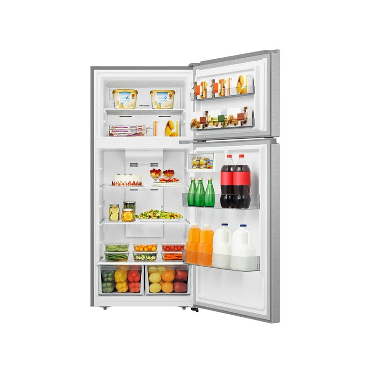 Vissani 18 Top Freezer Refrigerator In Stainless Steel Look, 46 OFF