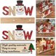 thumbnail image 5 of Decoración de mesa navideña de madera Carta navideña Navidad Bonhomme Nieve Adorno de Papá Noel Decoración de la casa Decoración de chimenea familiar Decoración, 5 of 5