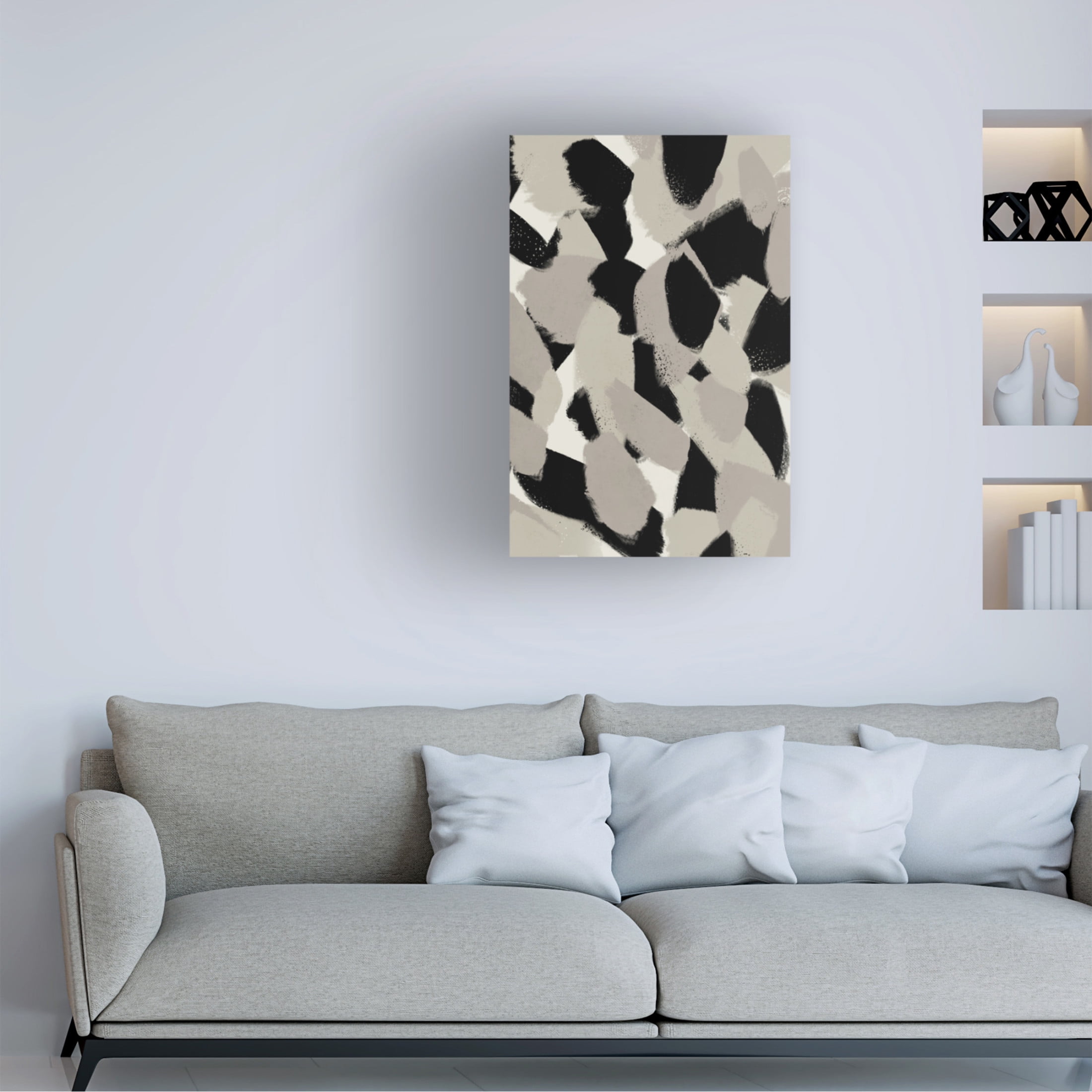 Canvas Wall Art - Treechild 'Big Stony Pattern' Wall Art for Living Room, Bedroom, or Office D?cor by Trademark Fine Art - 30 x 47 Inches