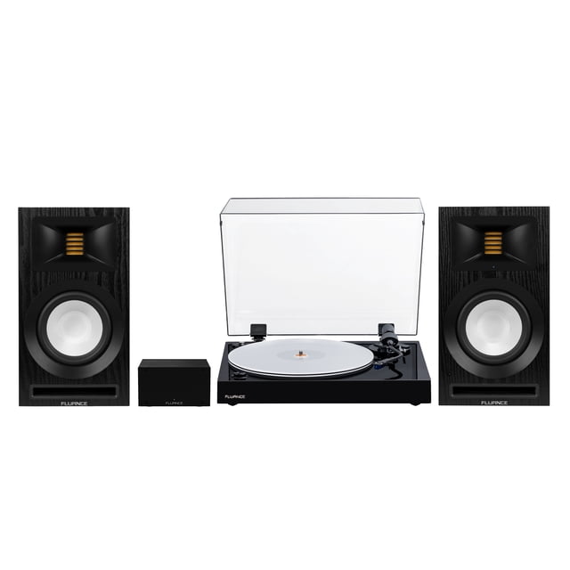 Fluance RT85 Vinyl Turntable Record Player, Ortofon 2M Blue Cartridge, Ri71 Powered Bookshelf Speakers, PA10 Preamp