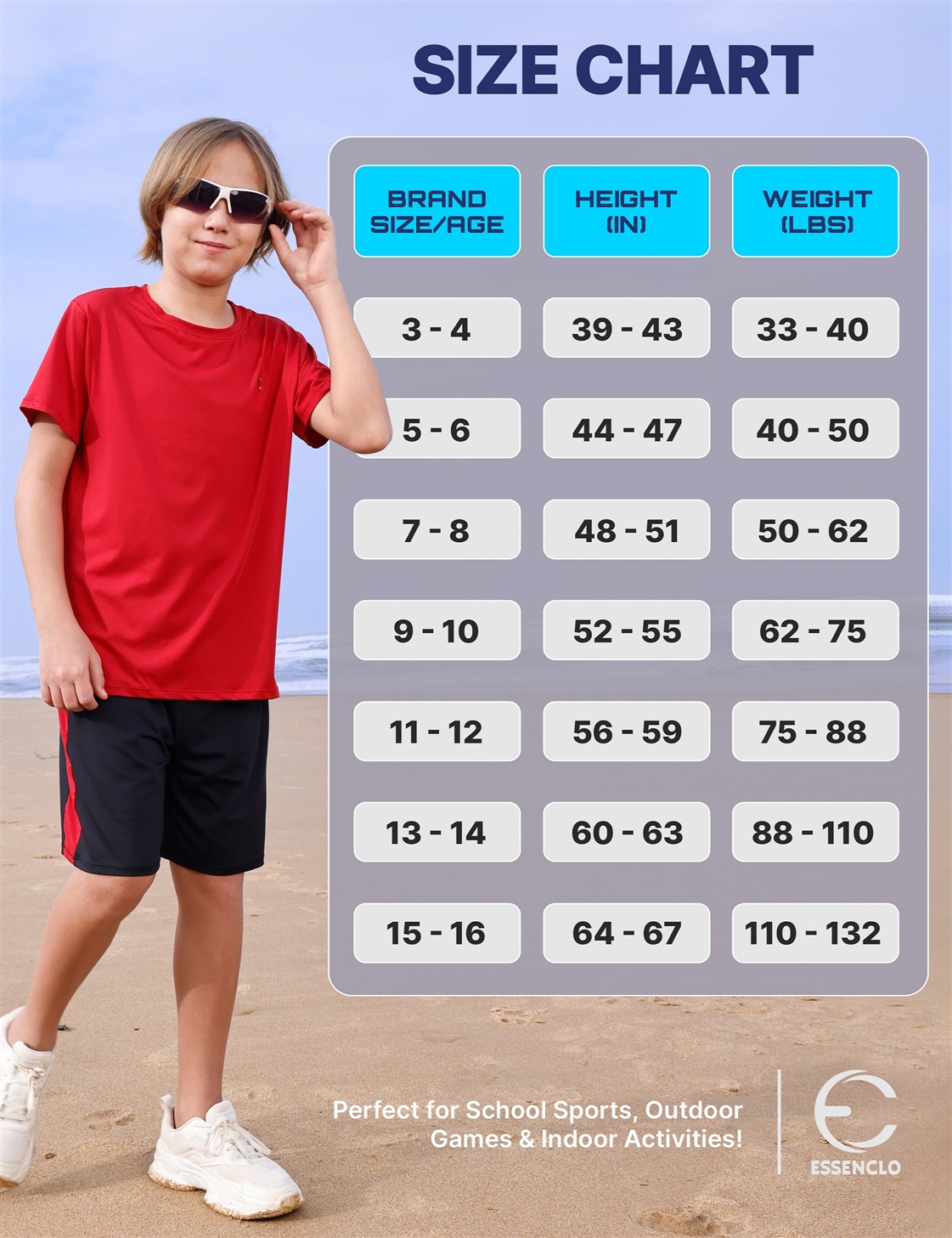 Essenclo Boys Athletic Performance 4-Piece Outfit Set photo 5