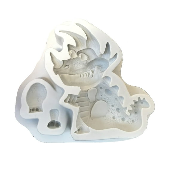 Reusable Dinosaur Cake Molds Fondant Mold Baking Tool Triceratops Silicone Mold for Kids Party Decoration